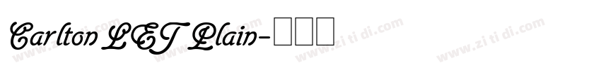 Carlton LET Plain字体转换